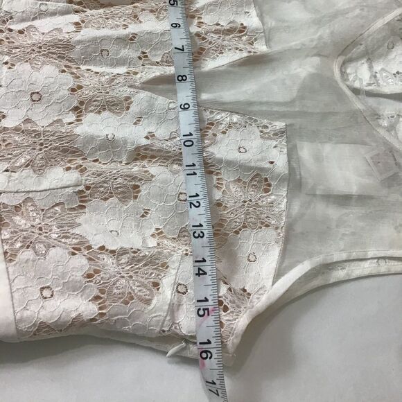 Chelsea28 White Embroidered Lace Midi Dress New Without Tag Size Medium - Picture 5 of 13